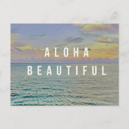 Tarjeta postal del hermoso mar de Haena Aloha