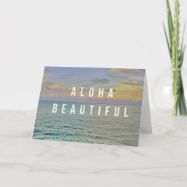 Tarjeta postal del hermoso mar de Haena Aloha