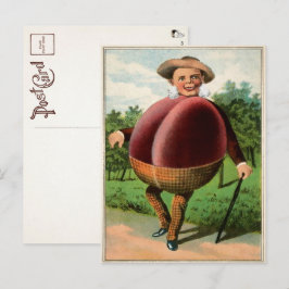 Tarjeta postal del hombre de ciruela victoriano 