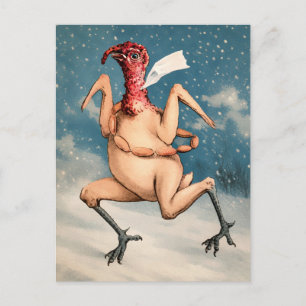 Tarjeta postal del hombre de pudín victoriano