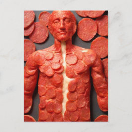 Tarjeta Postal del Hombre Salami Raro