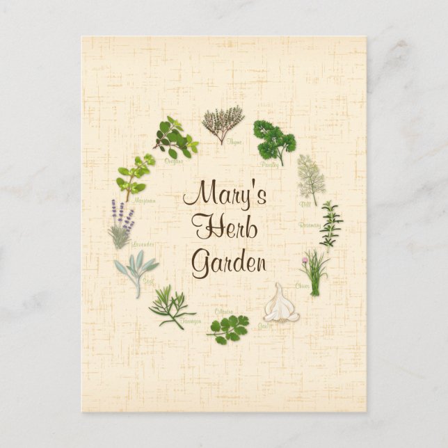 Tarjeta postal del jardín de la hierba del persona (Anverso)