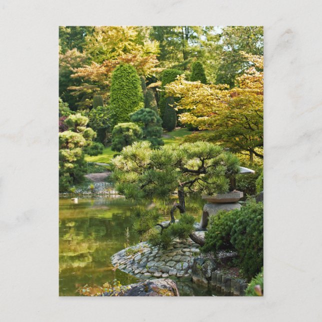 Tarjeta postal del jardín japonés (Anverso)