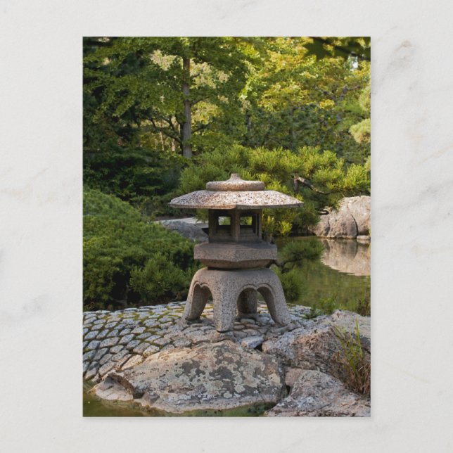 Tarjeta postal del jardín japonés (Anverso)