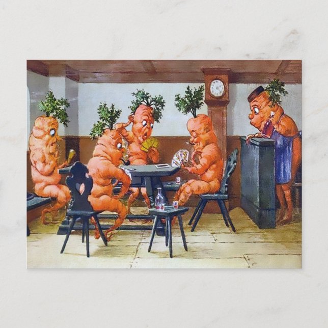 Tarjeta postal del juego de cartas de zanahoria vi (Anverso)