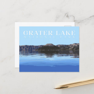 Tarjeta postal del lago Crater, tarjeta de parque