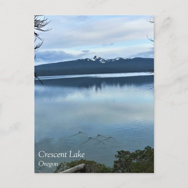 Tarjeta postal del lago Crescent, Oregón (Anverso)