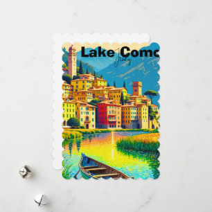 Tarjeta postal del lago de Como Italia, Tarjeta po