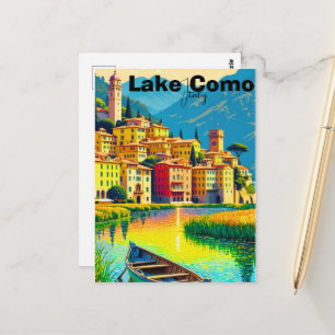 Tarjeta postal del lago de Como Italia, Tarjeta po