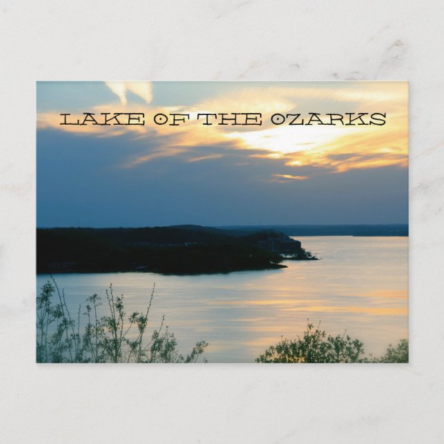 TARJETA POSTAL DEL LAGO DE LOS OZARKS (Anverso)