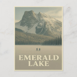 Tarjeta postal del lago Esmeralda – Invierno Rocos