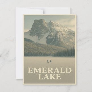 Tarjeta postal del lago Esmeralda – Invierno Rocos
