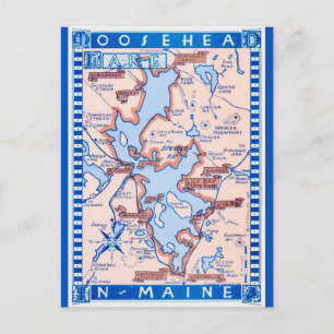Tarjeta postal del lago Moosehead Maine