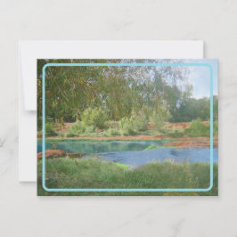 Tarjeta postal del lago retro