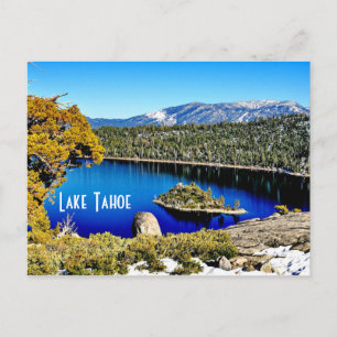 Tarjeta postal del lago Tahoe impresionante