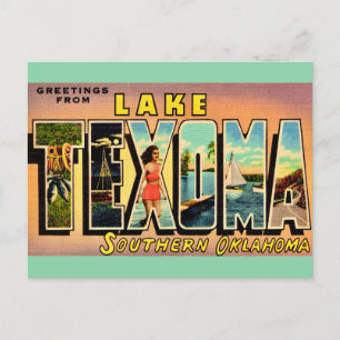 Tarjeta postal del lago Texoma Oklahoma