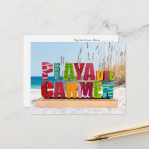 Tarjeta postal del letrero de Playa del Carmen