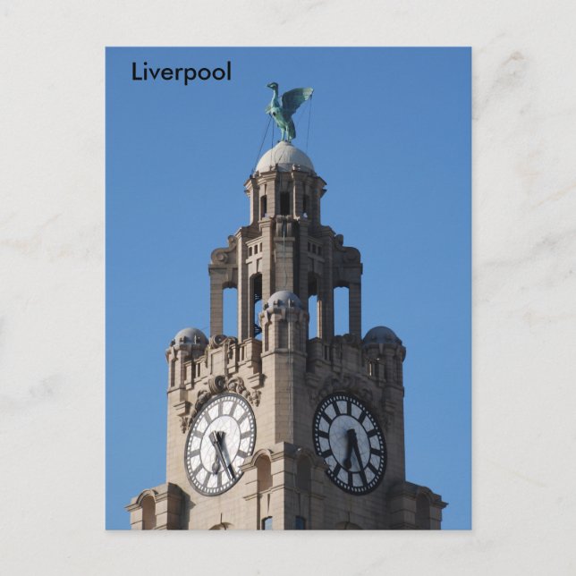 Tarjeta postal del Liver Bird (Anverso)