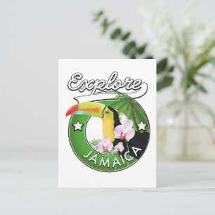 Tarjeta postal del logotipo de Explorar Bahamas