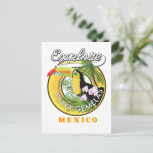 Tarjeta postal del logotipo de viaje a Oaxaca Méxi