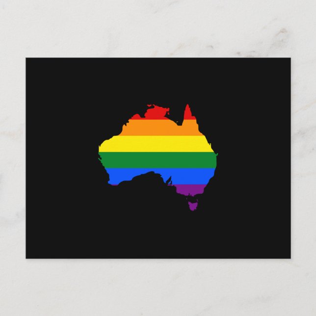 Tarjeta postal del mapa de orgullo de la lluvia de (Anverso)