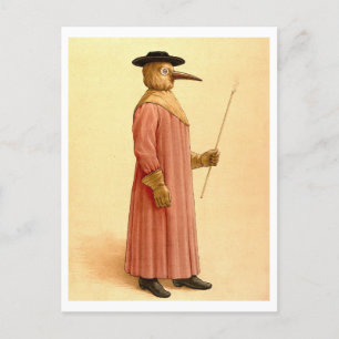 Tarjeta postal del médico de la peste vintage