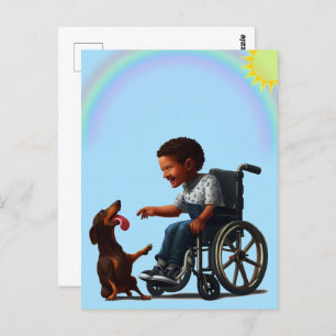 Tarjeta postal del mejor amigo de los chicos Dachs