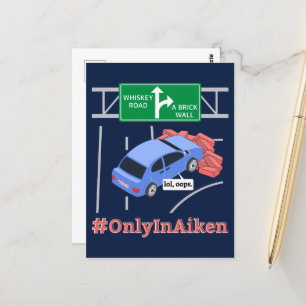 Tarjeta postal del meme Aiken, SC, Brick Wall