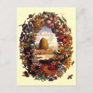 TARJETA POSTAL del mercado de cosecha de miel de a
