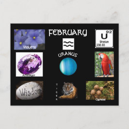 Tarjeta postal del mes de nacimiento de Aquarius f