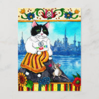 Tarjeta postal del mito del folklore estonio del r