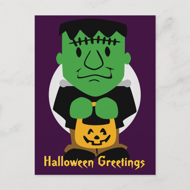 Tarjeta postal del monstruo de Frankenstein (Anverso)