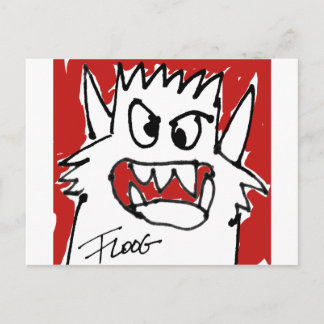 Tarjeta postal del Monstruo del Personalizado Rojo