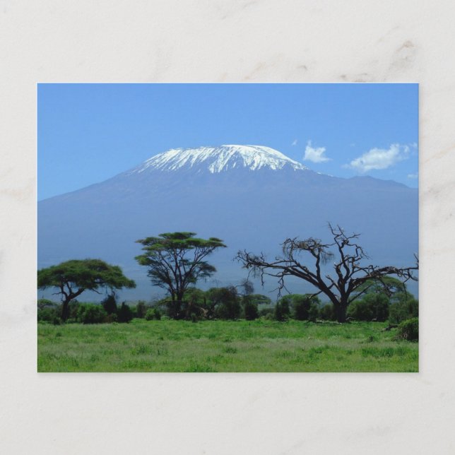 Tarjeta postal del Monte Kilimanjaro (Anverso)