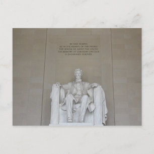 Tarjeta Postal del Monumento a Lincoln Washington 