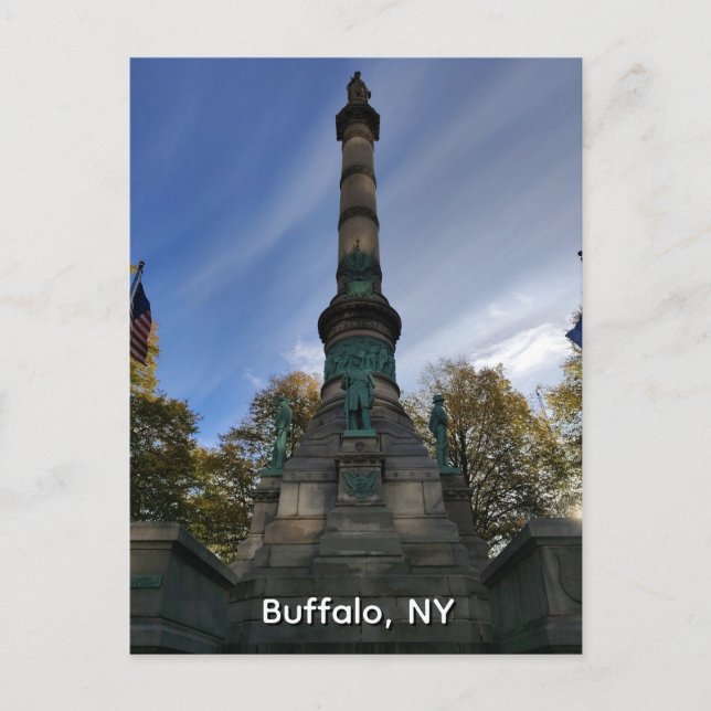 Tarjeta postal del monumento de Lafayette Square (Anverso)