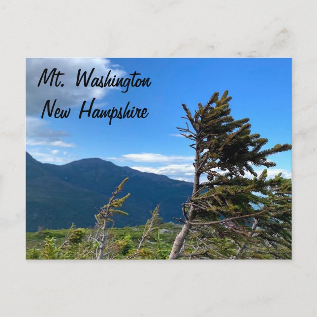 Tarjeta postal del Mt. Washington, NH (Anverso)
