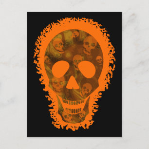 Tarjeta postal del Naranja de cráneo grande de los