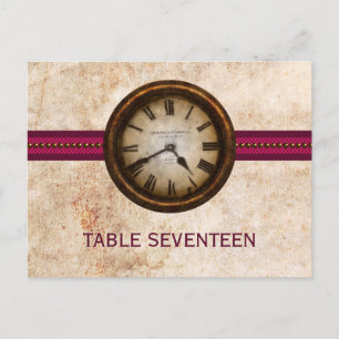 Tarjeta postal del número de la tabla de reloj ant