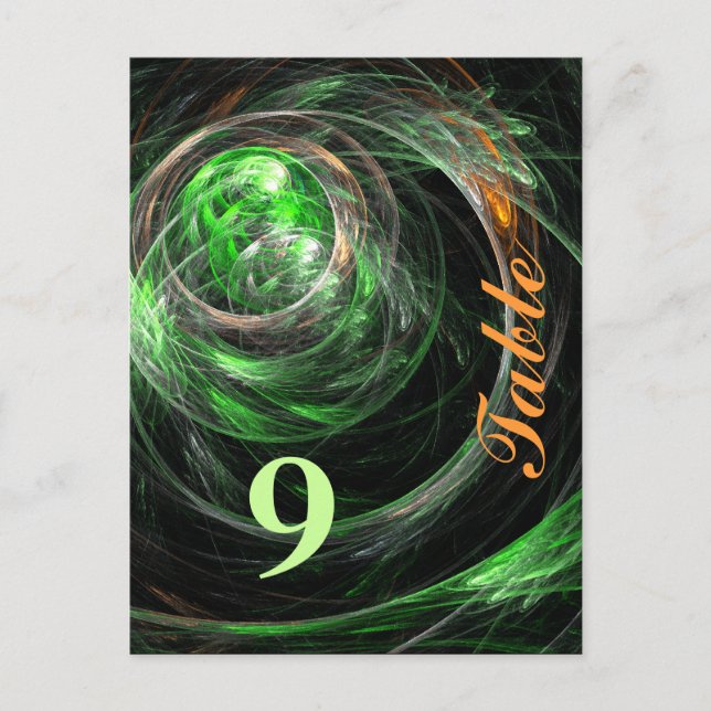 Tarjeta postal del número de la tabla verde mundia (Anverso)