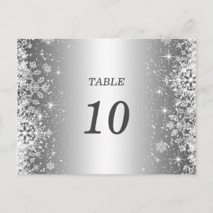 Tarjeta postal del número de mesa de boda de invie