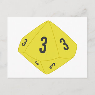 Tarjeta postal del número de tabla de dados D10 am