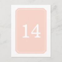 Tarjeta postal del número de tabla simplemente ele