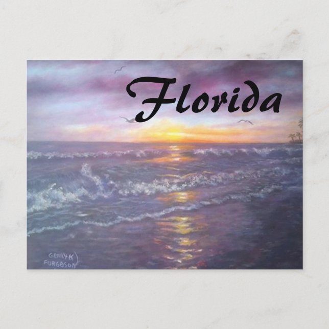 TARJETA POSTAL DEL OCÉANO DE FLORIDA (Anverso)