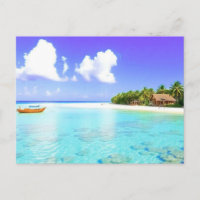Tarjeta postal del océano tropical de Maldivas
