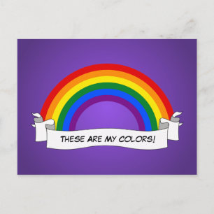 Tarjeta postal del orgullo del arcoiris LGBT