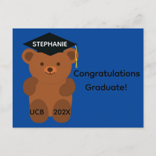 Tarjeta postal del Oso de Graduación #1