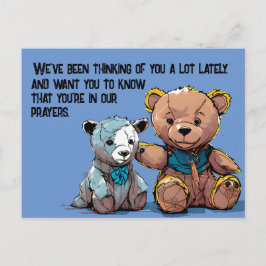 Tarjeta postal del oso de oración