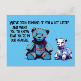 Tarjeta postal del oso de oración