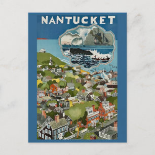 Tarjeta postal del paisaje de la isla de Nantucket